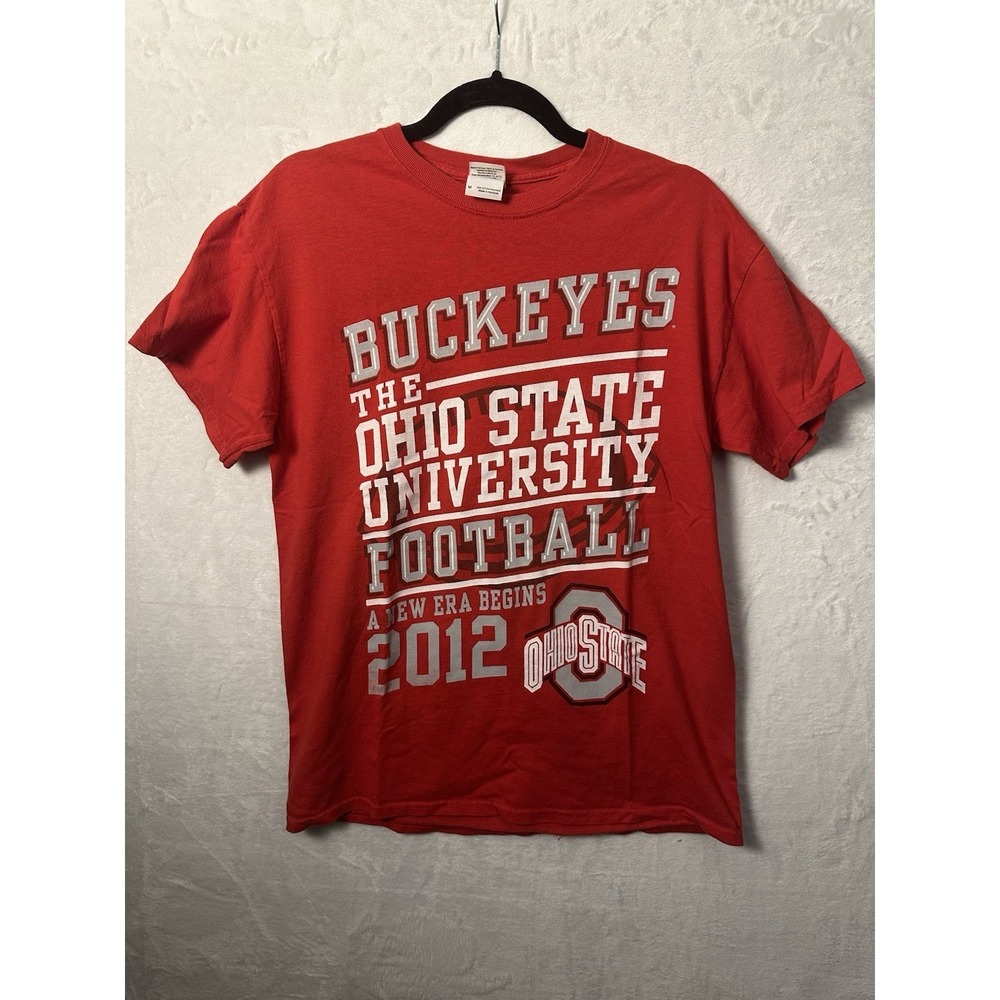 Vintage Rare 2012 Ohio State Buckeyes T-Shirt Size Medium Red NCAA Men's
